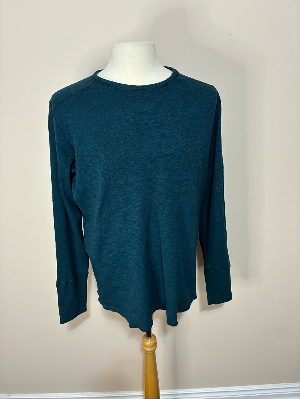 Wings + Horns Teal Men’s Long-Sleeve Crewneck